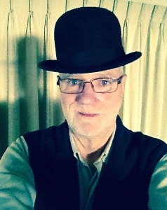 Wearing my father's 'restored'  bowler hat.